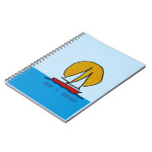 Segelboot in der Sonne Clipboard Notizblock (Linke Seite)