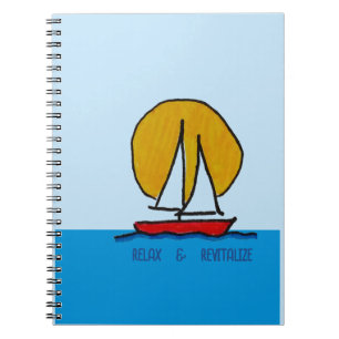Segelboot in der Sonne Clipboard Notizblock