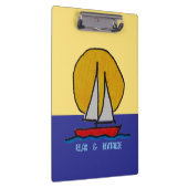 Segelboot in der Sonne Klemmbrett (Rechts)