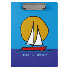 Segelboot in der Sonne Klemmbrett