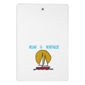 Segelboot in der Sonne Mini Klemmbrett (Rückseite)