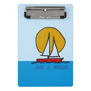 Segelboot in der Sonne  Mini Klemmbrett