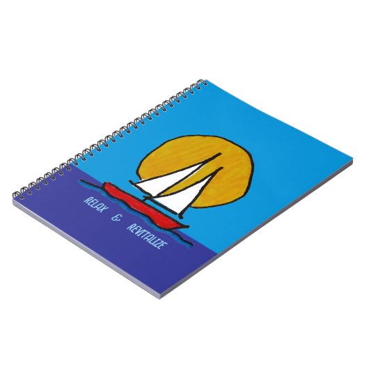 Segelboot in der Sonne Notizblock (Linke Seite)