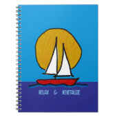 Segelboot in der Sonne Notizblock (Vorderseite)