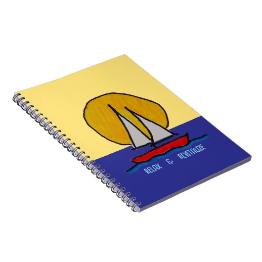 Segelboot in der Sonne Notizblock (Rechte Seite)