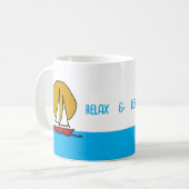 Segelboot in der Sonne Relax & Revitalisierung Kaffeetasse (Vorderseite Links)