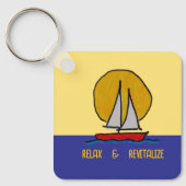 Segelboot in der Sonne Schlüsselanhänger (Vorderseite)
