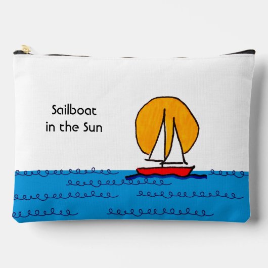 Segelboot in der Sonne Zubehörtasche (Vorderseite)