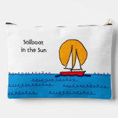 Segelboot in der Sonne Zubehörtasche (Rückseite)