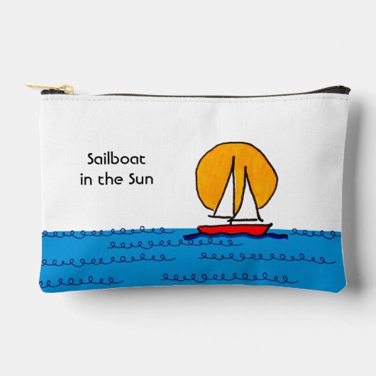 Segelboot in der Sonne Zubehörtasche (Vorderseite)