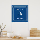 Segelboot in die Ruhe Nautical Segelboot Poster (Küche)