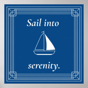 Segelboot in die Ruhe Nautical Segelboot Poster