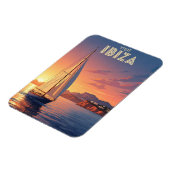 Segelboot in Ibiza Spanien Reisen Magnet (Linke Seite)