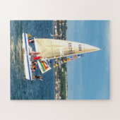 Segelboot in Jersey Puzzle (Horizontal)