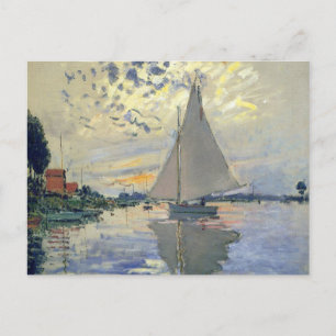 Segelboot in Le Petit-Gennevilliers von Claude Mon Postkarte