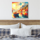 Segelboot in ruhigen Gewässern Leinwanddruck (Insitu (Schlafzimmer))
