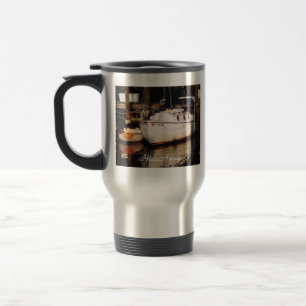 Segelboot in Slip mit Dink Travel Mug Reisebecher