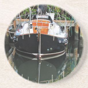 Segelboot in Slip Sandstone Untersetzer