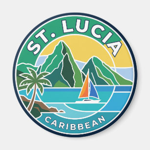 Segelboot in St. Lucia Karibik St. Lucia Magnet