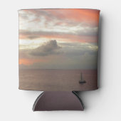 Segelboot in Sunset Beautiful Pink Seascape Dosenkühler (Vorderseite)