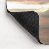 Segelboot in Sunset Beautiful Pink Seascape Mousepad (Ecke)