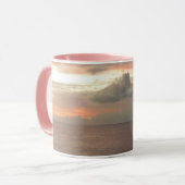 Segelboot in Sunset Beautiful Pink Seascape Tasse (Vorderseite Links)