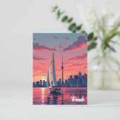 Segelboot in Toronto Kanada Reisen Postkarte (Stehend Vorderseite)