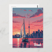 Segelboot in Toronto Kanada Reisen Postkarte (Vorne/Hinten)