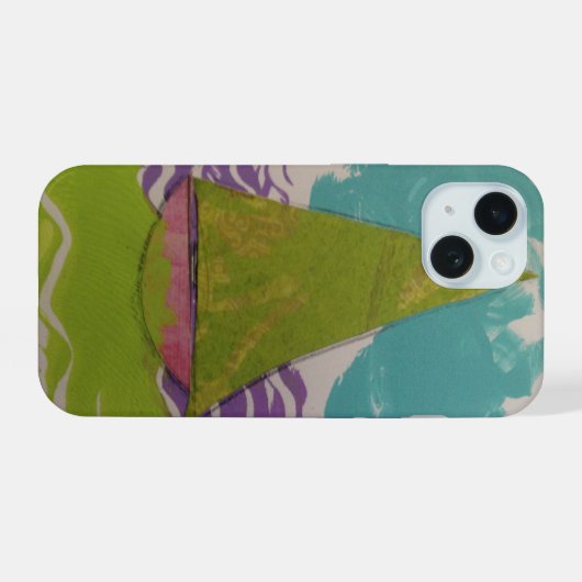 Segelboot iPhone 15 Hülle (Rückseite (Horizontal))