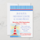 Segelboot Jungs zum dritten 4. Geburtstag einladen Einladung (Rückseite)