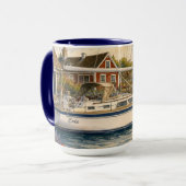 Segelboot-Kaffeetasse 15oz. Tasse (Vorderseite Links)