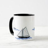 Segelboot-Kaffeetasse Tasse (Vorderseite Links)