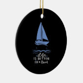 Segelboot Keramik Ornament (Rechts)