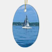 Segelboot Keramik Ornament (Links)