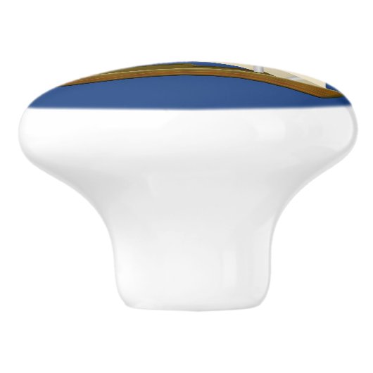 Segelboot Keramikknauf (Seitenansicht)