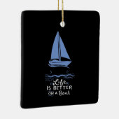Segelboot Keramikornament (Rechts)