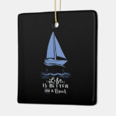 Segelboot Keramikornament (Links)