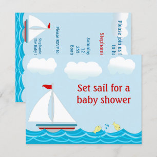 Segelboot Kinderdusche Einladung