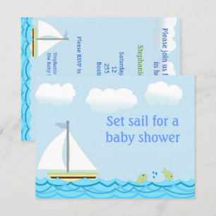 Segelboot Kinderdusche Einladung