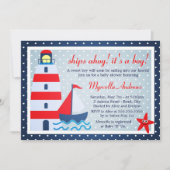 Segelboot Kinderdusche Einladung (Vorderseite)