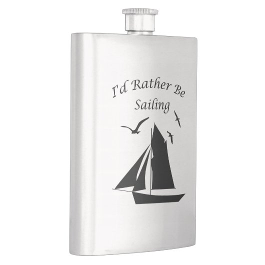 Segelboot Klassische Flasche Flachmann (Rechts)