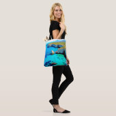 Segelboot-Kliffseite-Sanctuary-Kunst Tasche (Am Model)