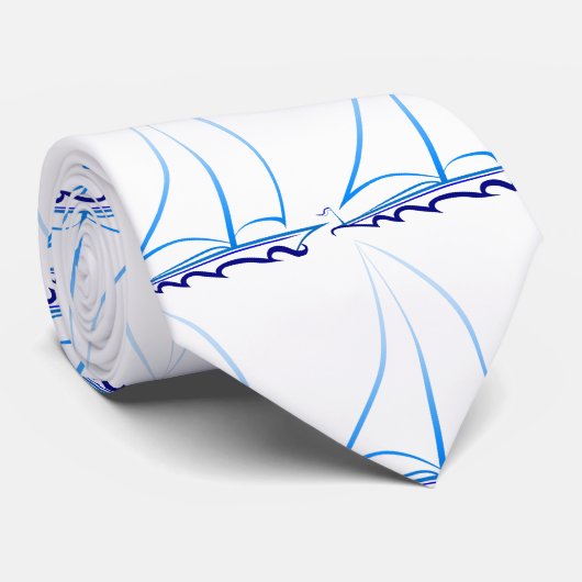 Segelboot Krawatte (Gerollt)