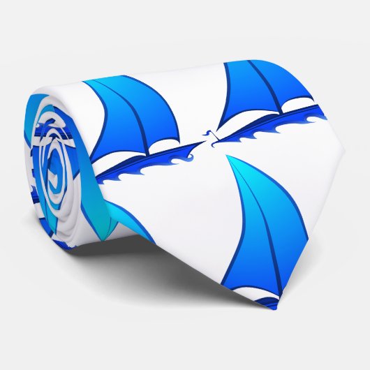 Segelboot Krawatte (Gerollt)