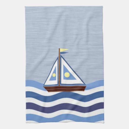 Segelboot Küchentuch (Vertikal)