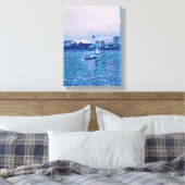 Segelboot Kunst, Leinwand, Aqua, Türkis, Wanddekor Leinwanddruck (Insitu (Schlafzimmer))