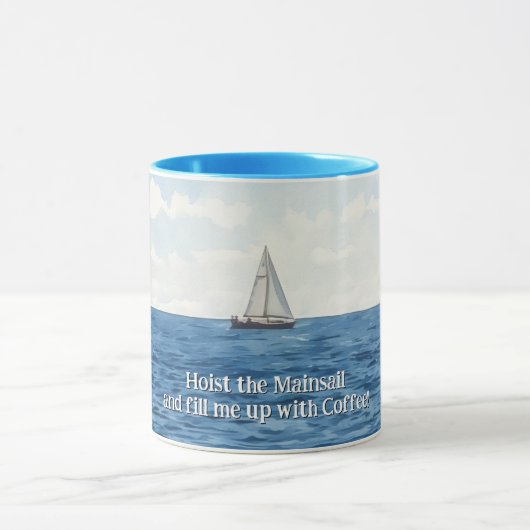 Segelboot Kunst Spaß Kaffee Tasse Cup (Zentrum)