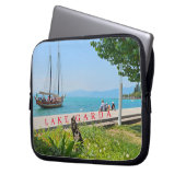 Segelboot Lake Garda Aussicht Laptop Case (Vorderseite Links)