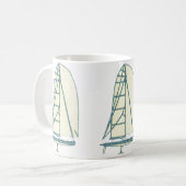 Segelboot-Laserklasse Kaffeetasse (Vorderseite Links)