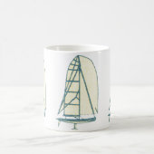 Segelboot-Laserklasse Kaffeetasse (Mittel)